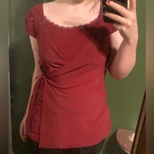 Beautiful shimmering red shirt